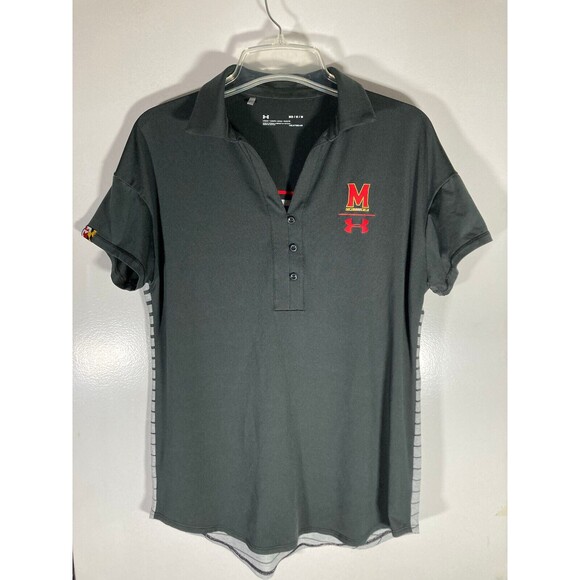 Under Armour • Maryland Terrapins • Women's Black Polo Shirt (M) • Performance - Picture 1 of 4